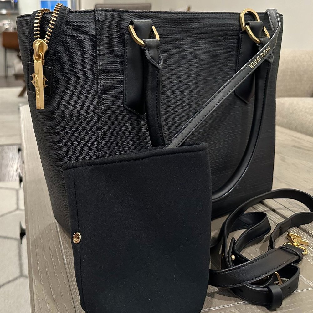 Dagne Dover - Legend Size Tote - Onyx With Gold Trim